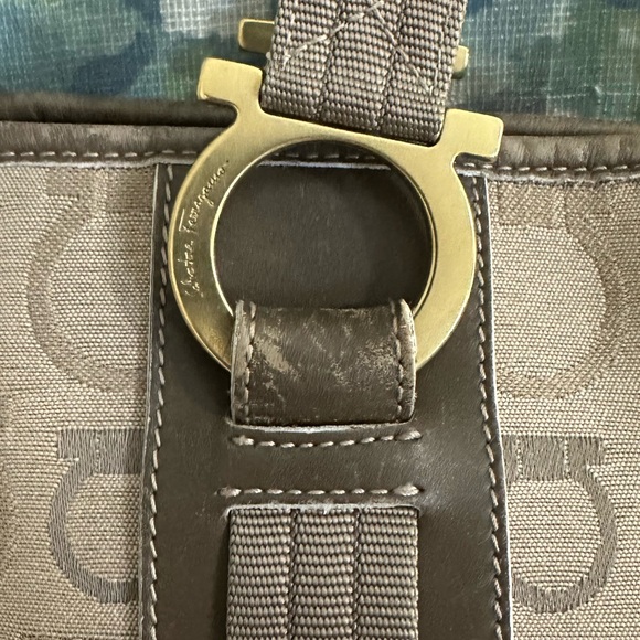 Salvatore Ferragamo Gancini Canvas Tote - Picture 3 of 10